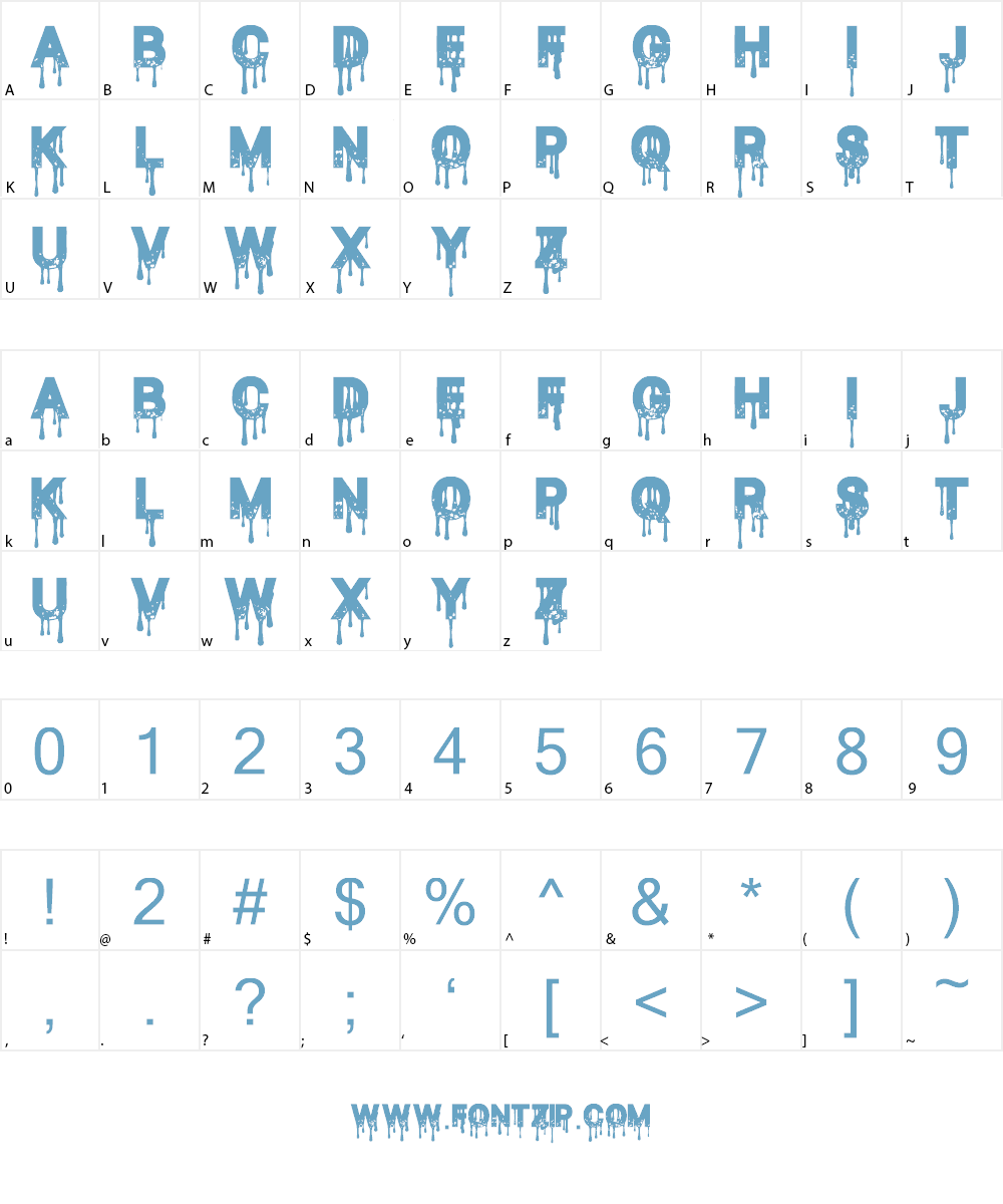 Blood Thirst Font Character